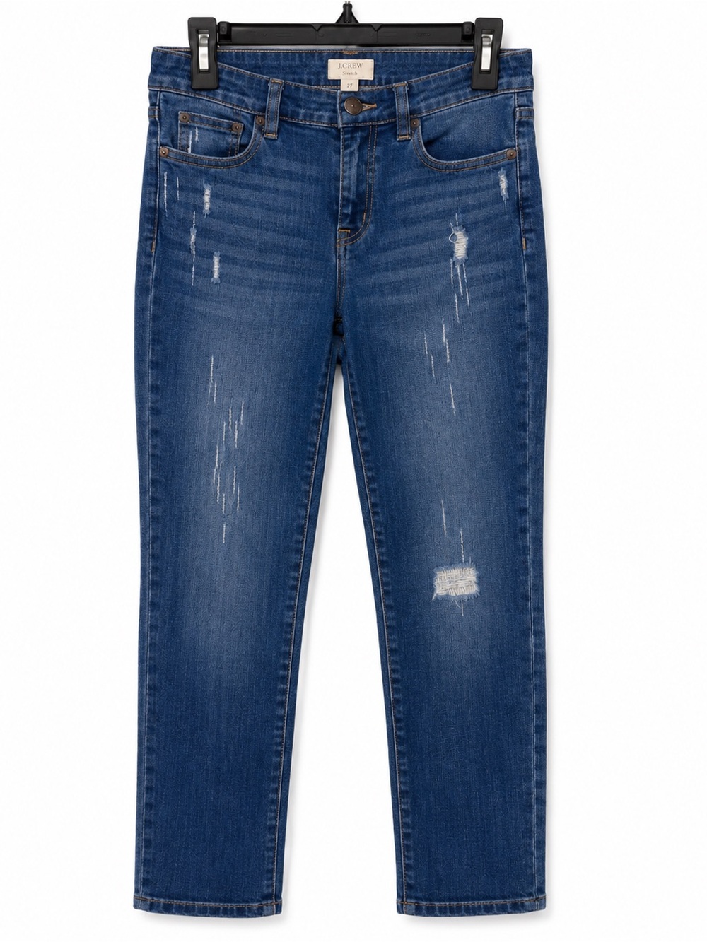 J.Crew‎ Stretch Distressed Jeans Size 27 Dark Wash